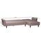 Baxton Studio Chesterfield Retro-Modern Clay Fabric Upholstered Convertible Sofa Bed 245-13750-ZORO - alternate 5